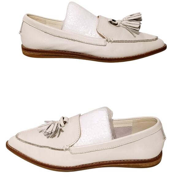 Sperry Moc Toe Fringe Tasseled Almond Loafer Shoes Cream Leather Womens US 6 - Picture 1 of 7